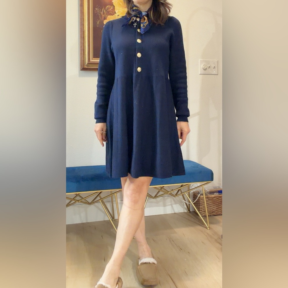 Elegant Navy Blue Dress